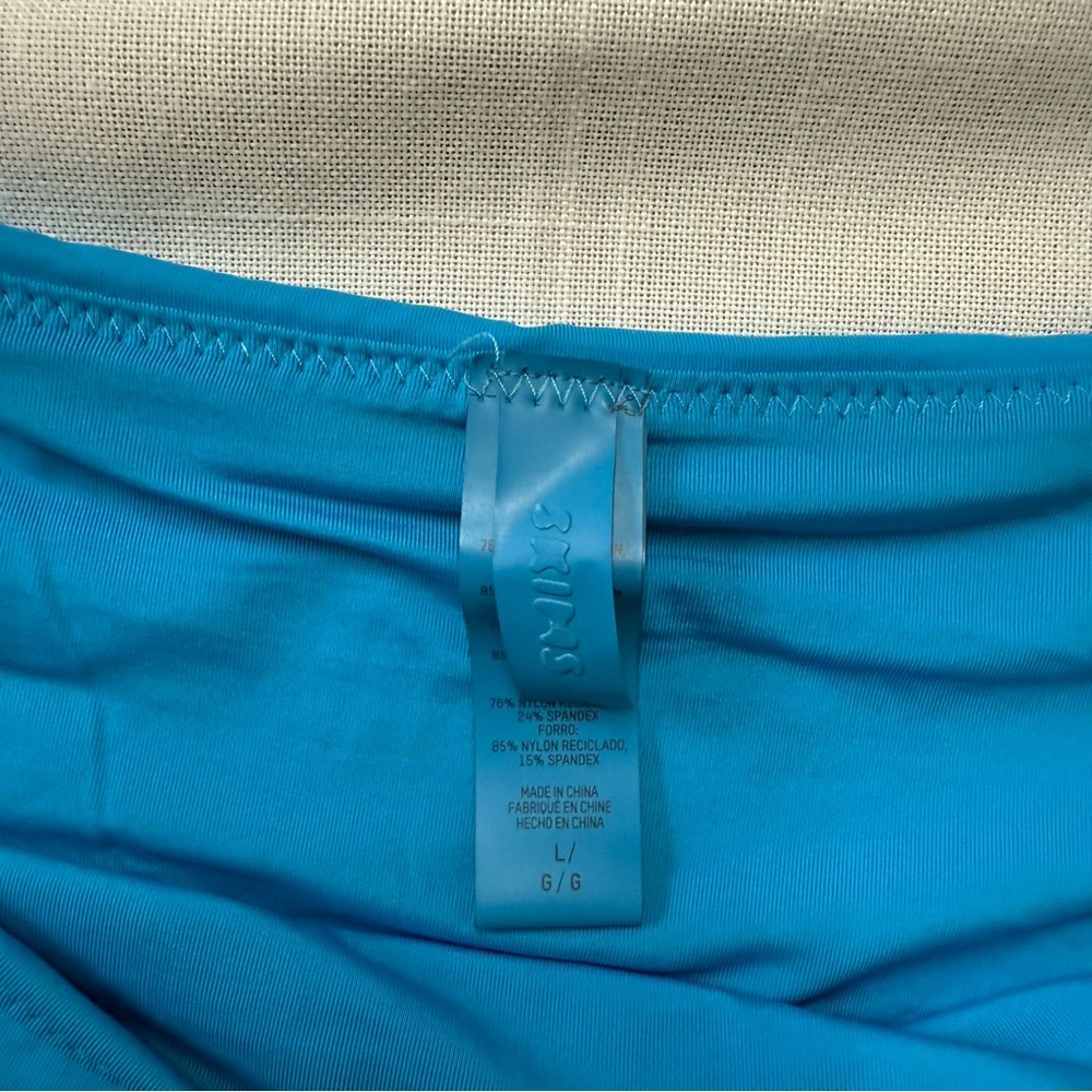 SKIMS SIGNATURE Swim Blue Bikini Bottom Size L - Picture 3 of 5